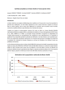 Synthèse actualisée sur le Outarde Canepetière en France – UMS PatriNat OFB – CNRS – MNHN